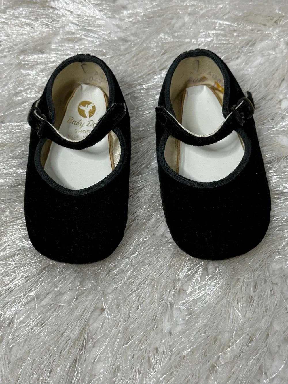 Baby Deer Black Velvet Mary Jane Shoes for Kids